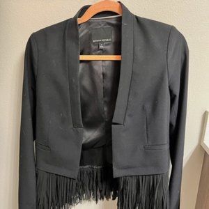 Banana Republic Fringe Black Jacket